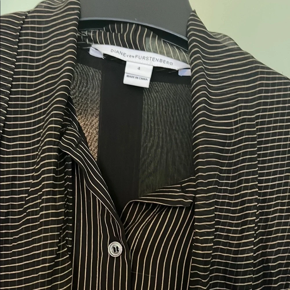 Diane von Furstenberg Black Striped Dress - Picture 2 of 2